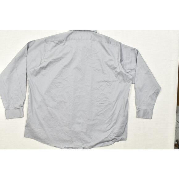 Van Heusen Big & Tall Size 19 36/37 Gray Stain Shield Long Sleeve Dress Shirt - Picture 3 of 8